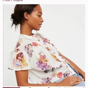 Free People Sweet Escape White Floral Crop Top
